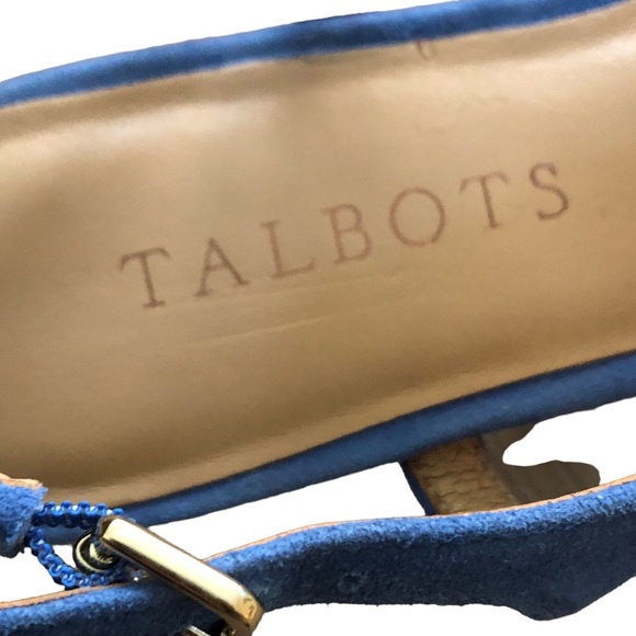Talbots Blue Murano Suede Leather Thong Tassel Sandals Size 5.5M ***SELL AS IS** - Picture 12 of 12